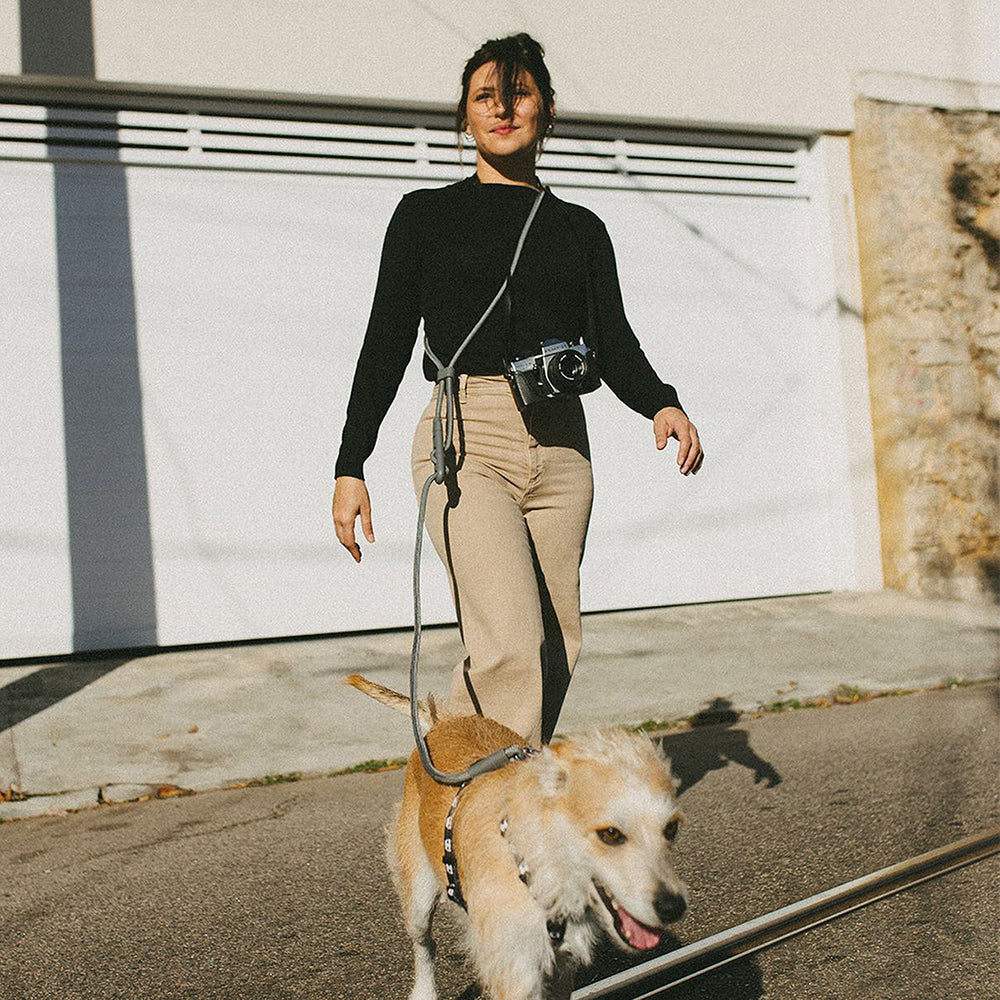 395828 TITANIUM GREY HANDS-FREE LEASH チタニウムグレー ハンズフリーリーシュ