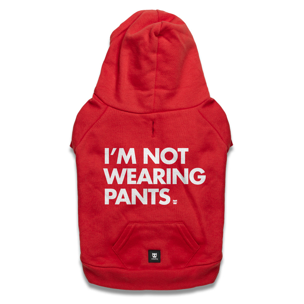 702290 NOT WEARING PANTS RED HOODIE M