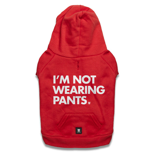 702290 NOT WEARING PANTS RED HOODIE M